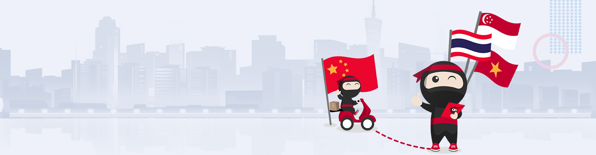中国 - 新马泰菲印越<br>一站式物流派送解决方案